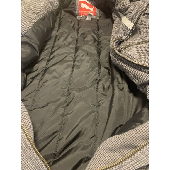 Puma XL Sport Lifestyle Houndstooth Hooded Winter Jacket Cotton - Picture 8 of 9